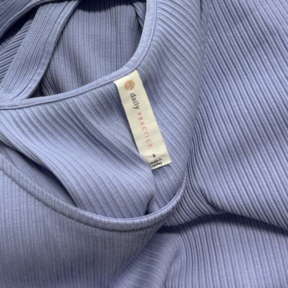 Anthropologie Daily Practice Dolman‎ Sleeved Midi Dress Blue Ribbed Size S - Picture 9 of 11